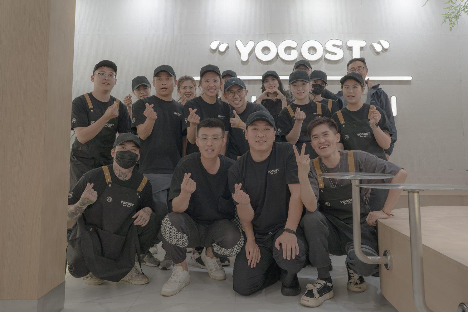 The Richmond Centre Yogost team gathered inside the store